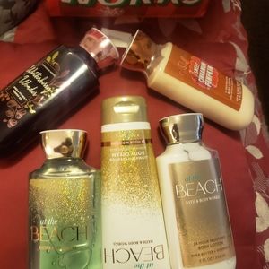 Bath & body works 10oz bottles of lotions an shower gel